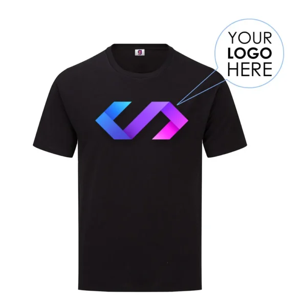 T-Shirt with a Logo Printed on the Front Chest